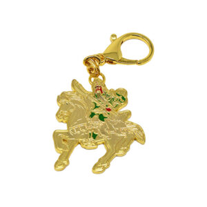 KUAN KUNG ON HORSE KEYCHAIN