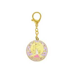 RABBIT ON THE MOON LOVE KEYCHAIN