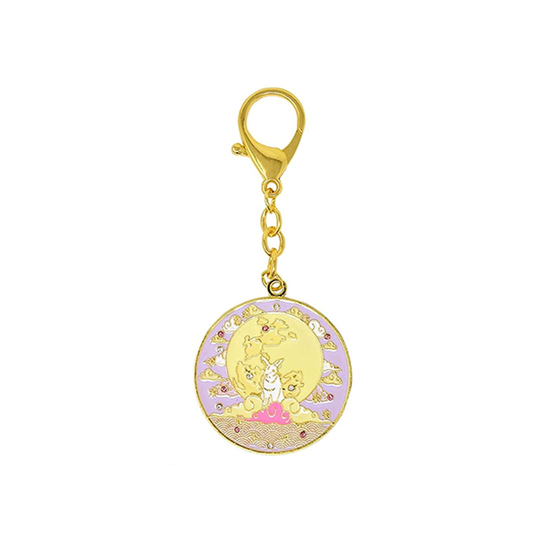 RABBIT ON THE MOON LOVE KEYCHAIN